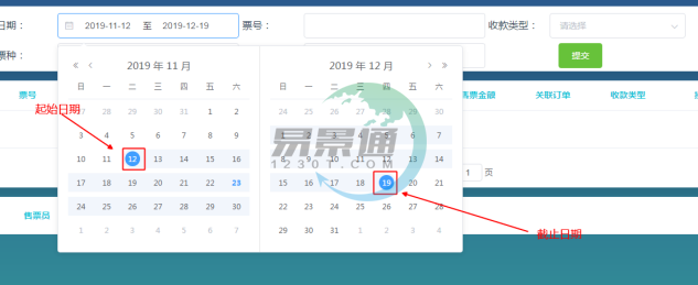 易景通景區(qū)票務(wù)系統(tǒng)：售票統(tǒng)計
