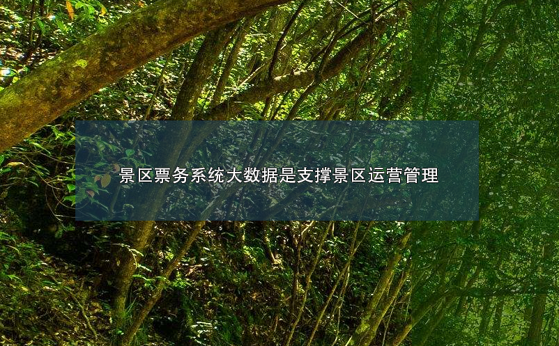 景區(qū)票務(wù)系統(tǒng)大數(shù)據(jù)是支撐景區(qū)運(yùn)營管理