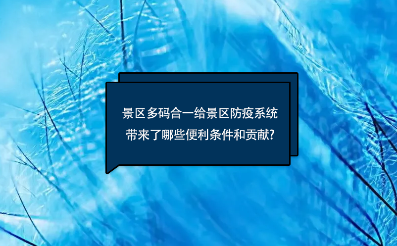 景區(qū)多碼合一給景區(qū)防疫系統(tǒng)帶來了哪些便利條件和貢獻?