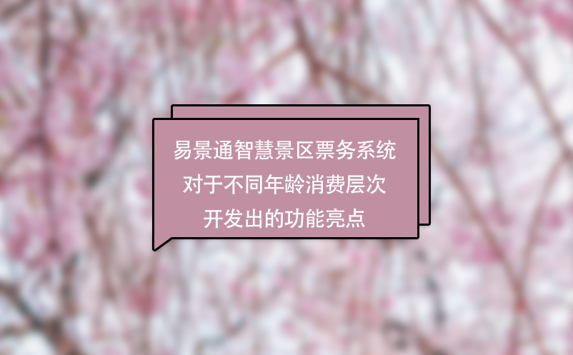 易景通智慧景區(qū)票務(wù)系統(tǒng)對于不同年齡消費層次開發(fā)出的功能亮點