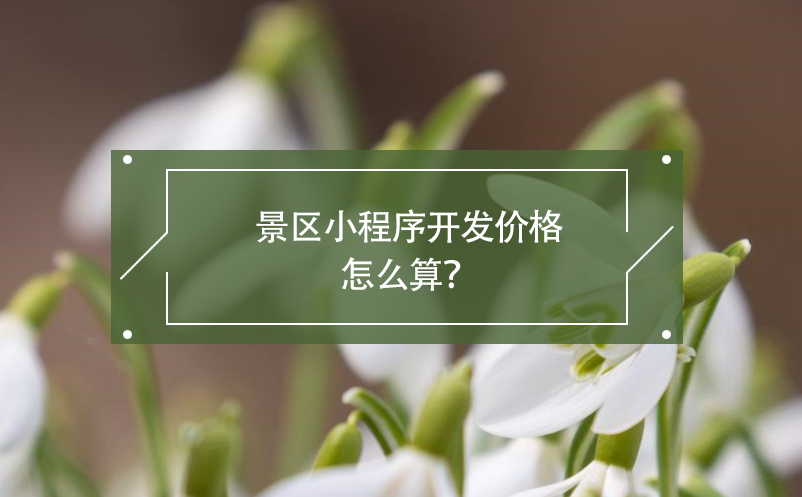 景區(qū)小程序開發(fā)價格怎么算？