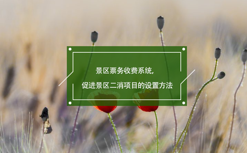 景區(qū)票務(wù)收費系統(tǒng)，促進(jìn)景區(qū)二消項目的設(shè)置方法