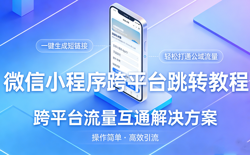 微信小程序跨平臺跳轉(zhuǎn)教程：免費一鍵生成短鏈接，打通公域流量