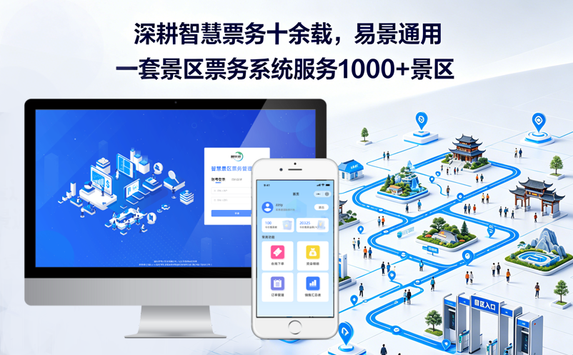 深耕智慧票務(wù)十余載，易景通用一套景區(qū)票務(wù)系統(tǒng)服務(wù)1000+景區(qū)